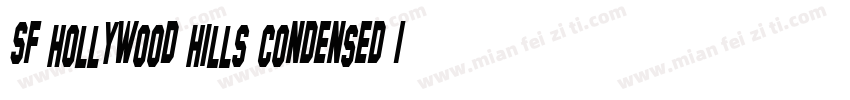 SF Hollywood Hills Condensed Italic字体转换